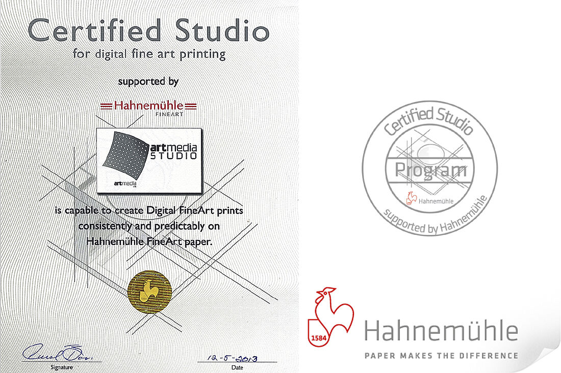 ArtMedia Hahnemühle FineArt Certificate