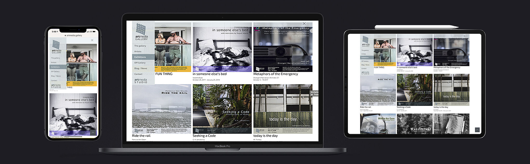 Phone and Macbook Proand Tablet illustrating Responsive website design