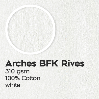 Arches BFK Rives, 310 gsm, 100 percent Cotton, white