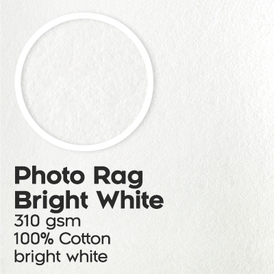 Photo Rag Bright White, 310 gsm, 100 percent Cotton, bright white