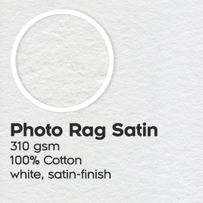 Photo Rag Satin, 310 gsm, 100 percent Cotton, white, satin-finish