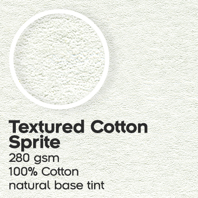 Textured Cotton Sprite, 280 gsm, 100 percent Cotton, natural base tint